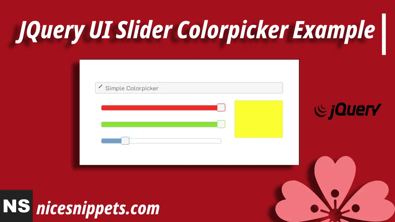 JQuery UI Slider Colorpicker Example